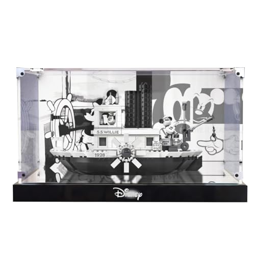 BoHeart Acrylic display case for Lego 21317 Steamboat Williecustomizedtransparent Dustproof display box can be collectedsize402020cm Model Not Included
