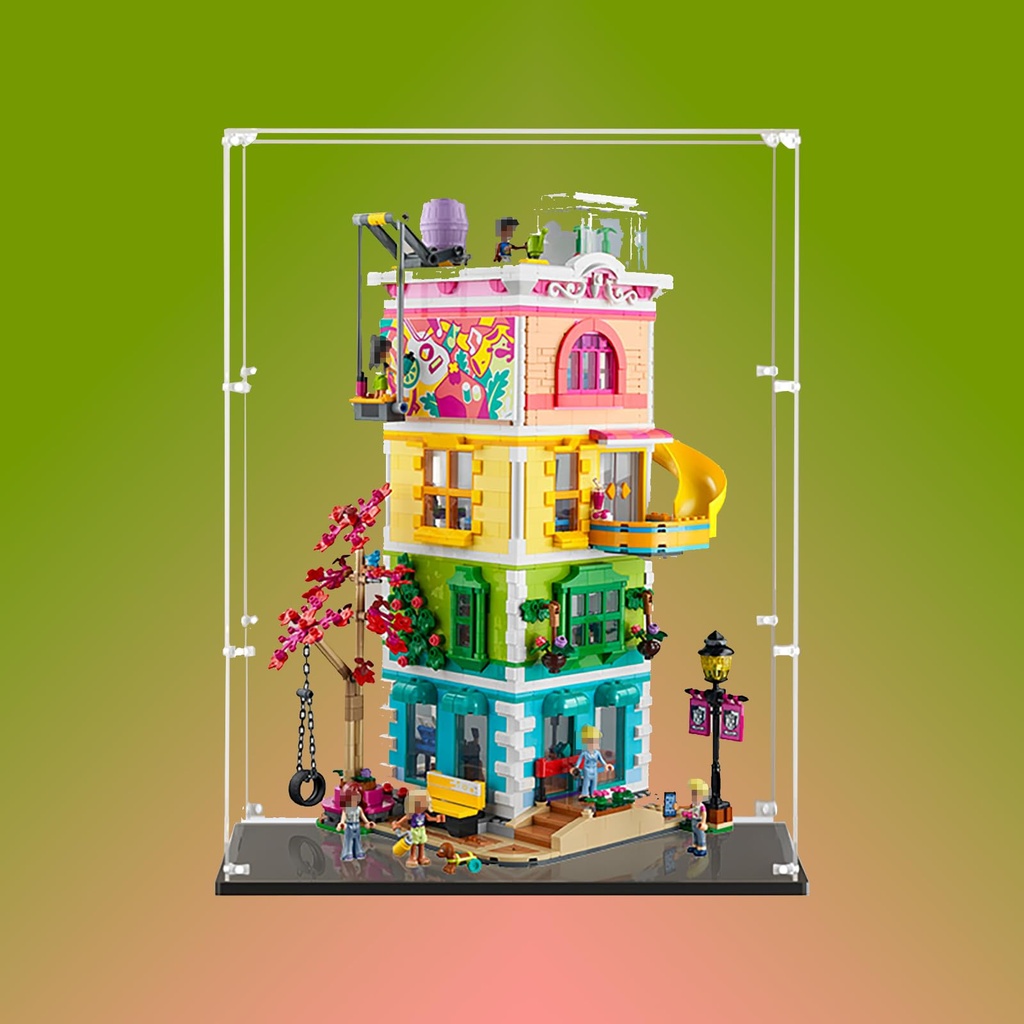 Display Case for Lego Friends Heartlake City Community Center 41748 Dustproof AntiUV Storage Box Ideal for CollectorsDisplay box only 3mm