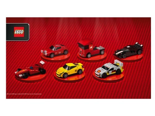 Shell VPower Lego Ferrari Full Set 6 Cars and 1 Pit Crew Polybags 30190 30191 30192 30193 30194 30195 30196 by Shell VPower Ferrari