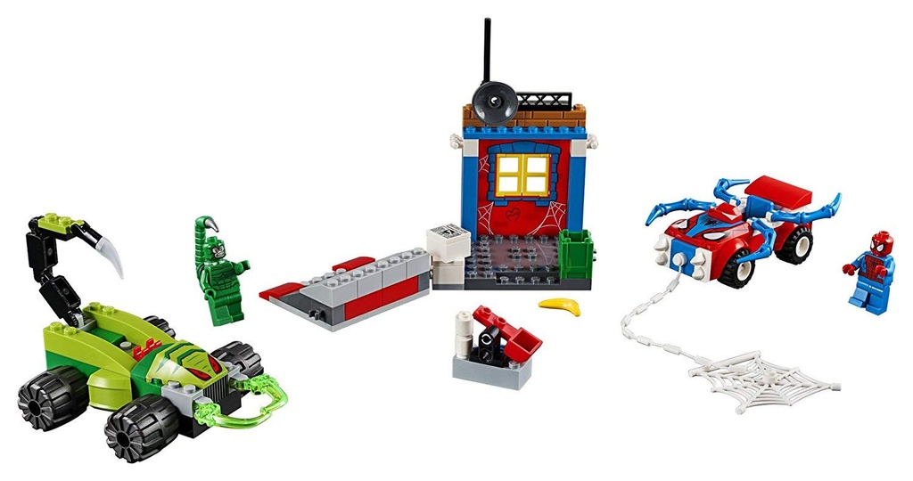LEGO Juniors4 Marvel Super Heroes SpiderMan vs Scorpion Street Showdown 10754 Building Kit 125 Piece
