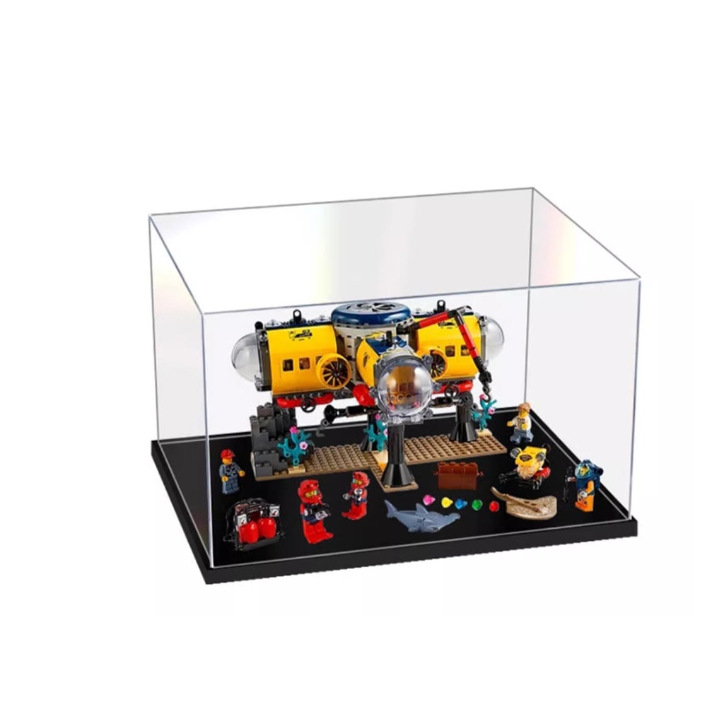Acrylic display case For Lego 60265 Marine Adventure Base model dustproof transparent acrylic display case storage box model not included 3mm