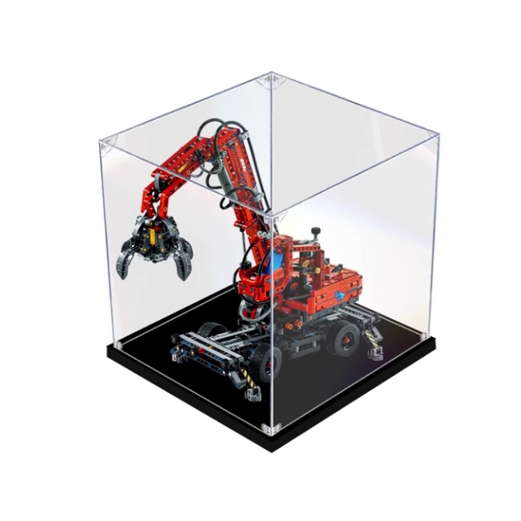 Acrylic display case For Lego 42144 Material Handler model dustproof transparent acrylic display case storage box model not included 3mm