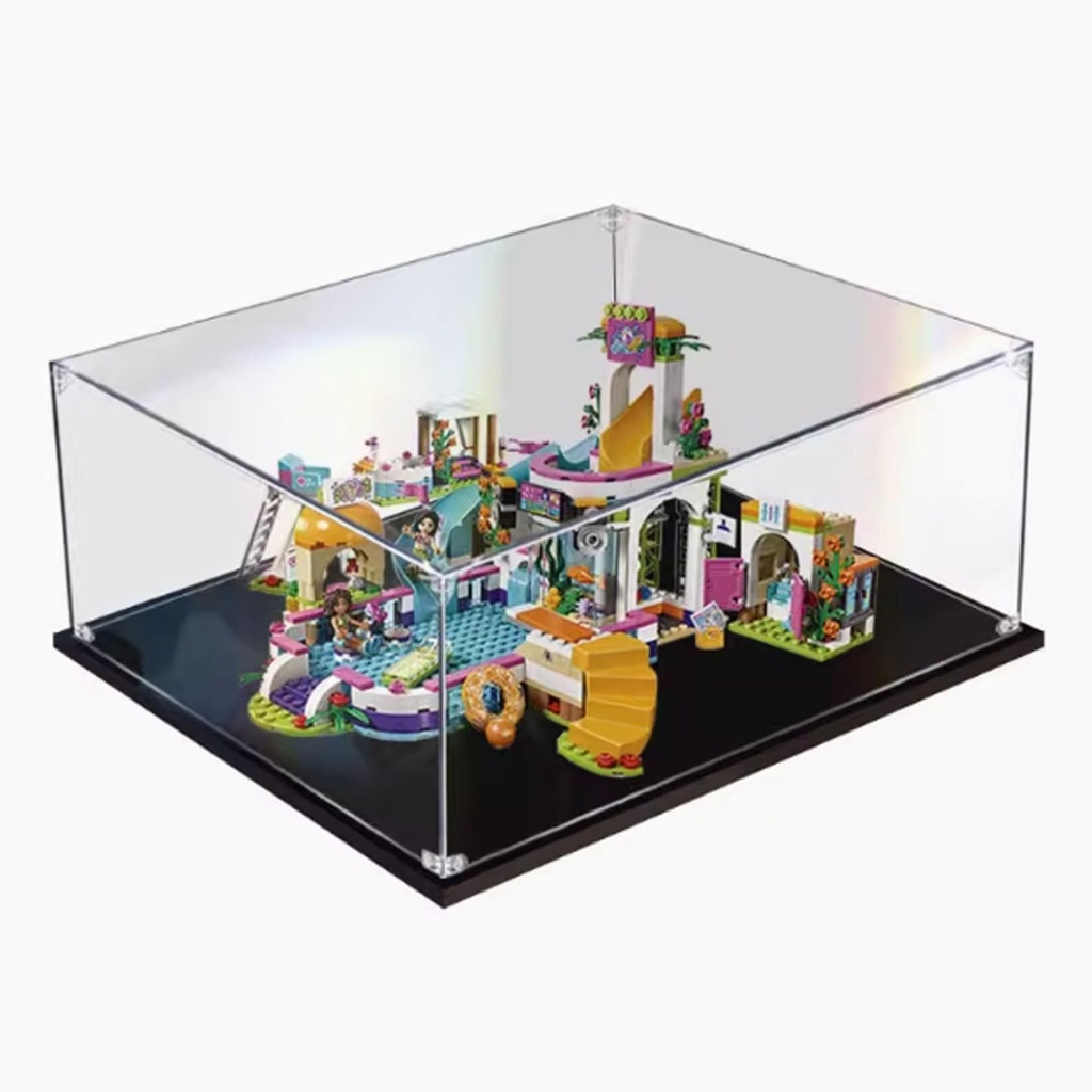 Transparent acrylic display box for Lego 41313 Summer swimming pool model collection dustproof display box display box only 3mm