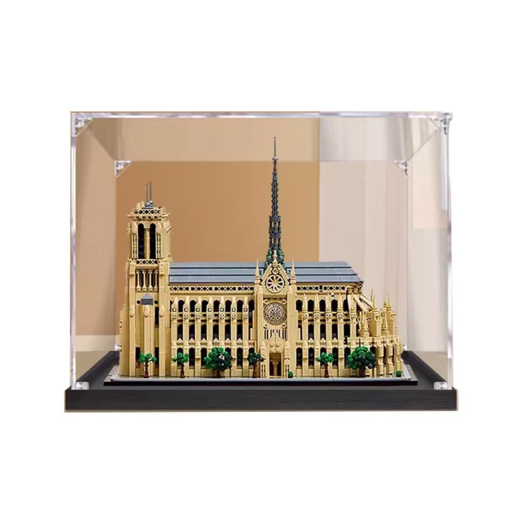 Acrylic display case For Lego 21061 Notre Dame de Paris model dustproof transparent acrylic display case storage box model not included 2mm