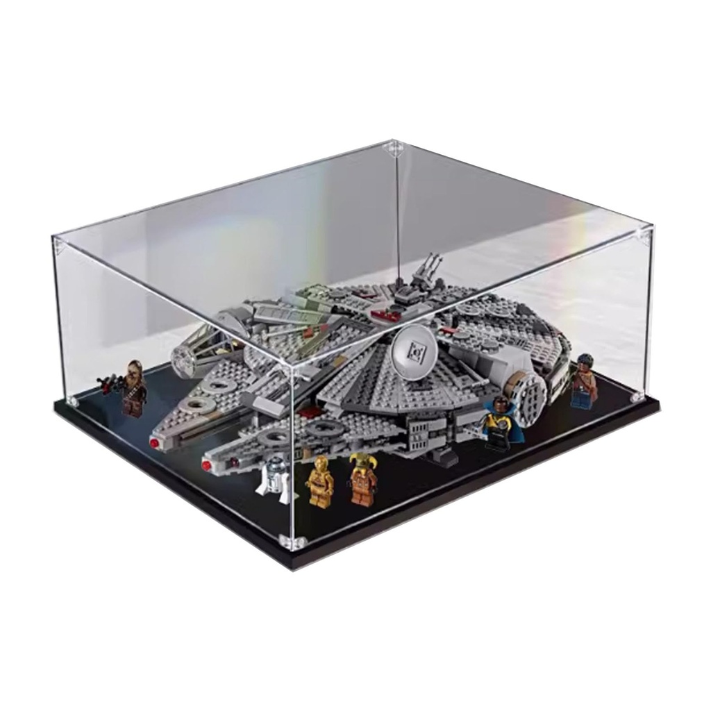 Transparent acrylic display box for Lego 75257 Millennium Falcon model collection dustproof display box display box only 2mm