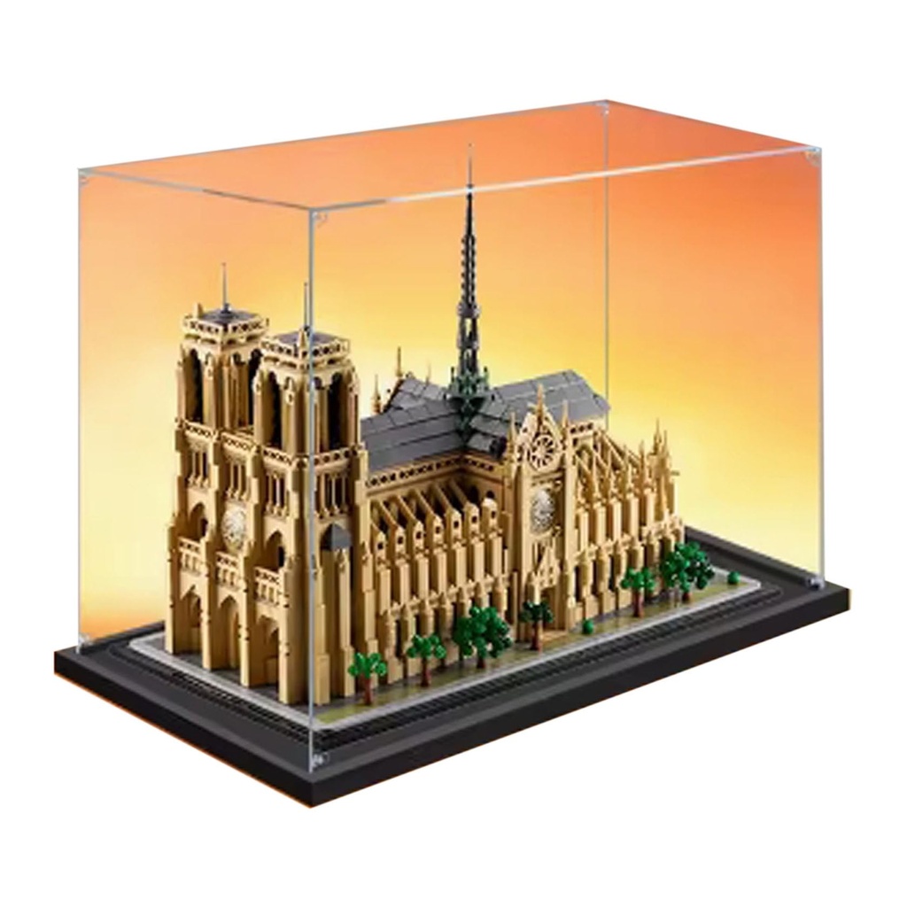 Acrylic Display Box for Lego 21061 Notre Dame building Dustproof Transparent Display Box Model Collection Display Box model not included 2mm