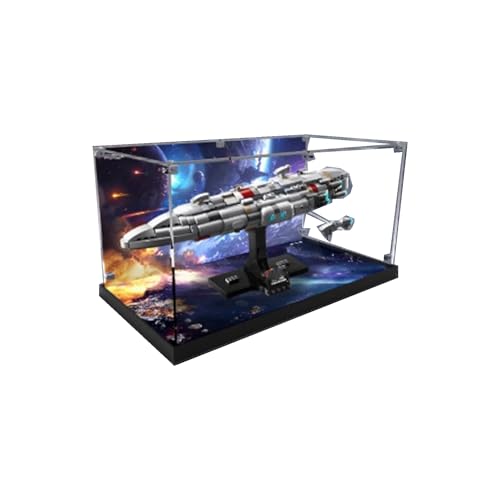 Transparent Acrylic Display Case for Lego 75405 Star Cruiser Model Clear BoxStorage BoxDisplay BoxCompatible with 75405 Model Display Box only 3mmB Back Spray