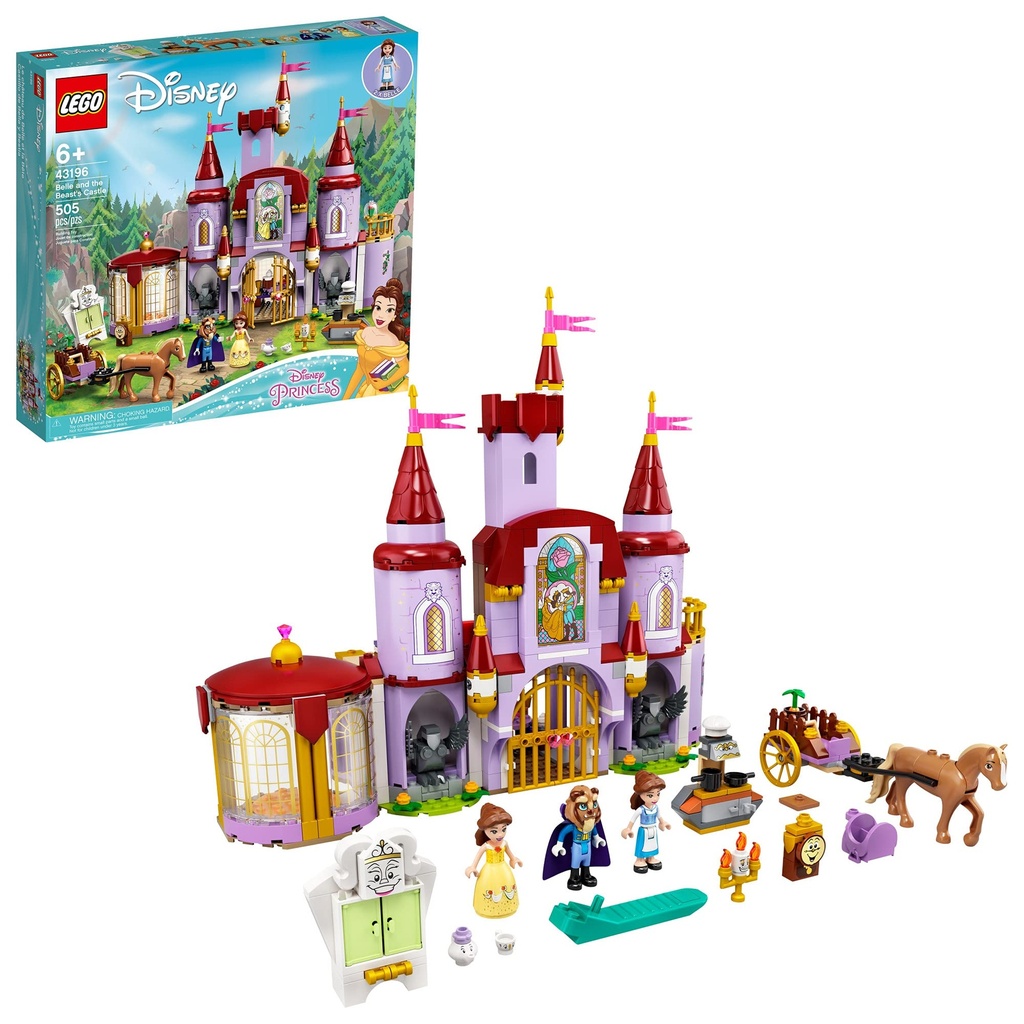 LEGO Disney Belle and The Beasts Castle 43196 Building Kit an Iconic Castle Construction Toy for Creative Fun 2021 505 Pieces