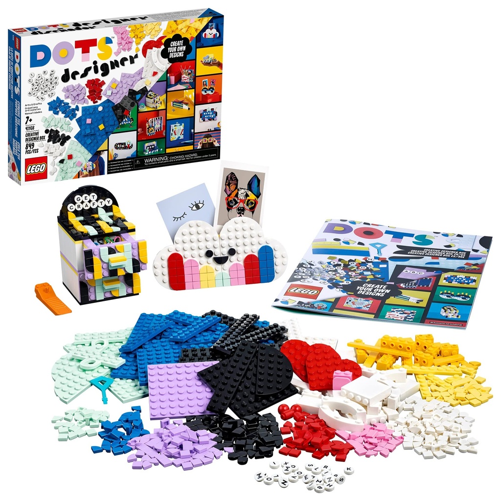 LEGO DOTS Creative Designer Box 41938 DIY Craft Decoration Kit A Wonderful Inspirational Set for Creative Kids 2021 849 Pieces