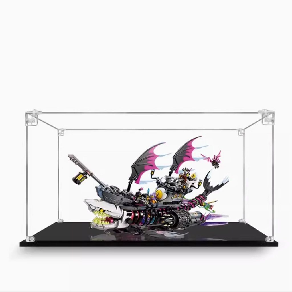 Acrylic Display Case for Lego 71469 Nightmare Shark Ship Model Dustproof Display Box Storage BoxTransparent Box Display Box Compatible with Lego 71469Only Case No Model 2mm