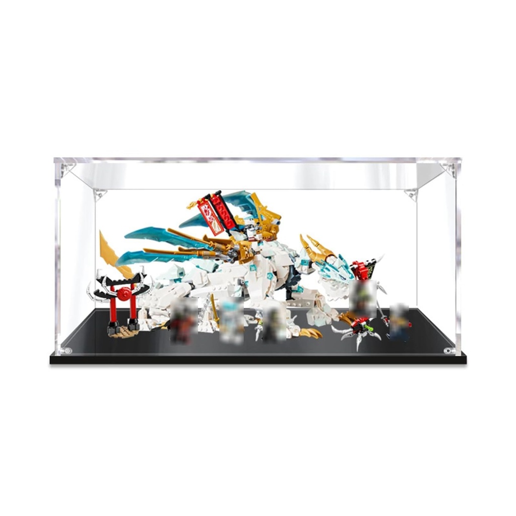 Acrylic Display Case Transparent Dustproof for 71786 Ice Dragon Building Block Model KitDisplay Case Compatible with Lego Models Collectibles Display Case Only 3MM