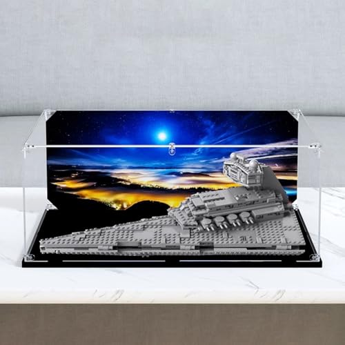 Acrylic Display Case Box Suitable for Lego 75394 Imperial Star DestroyerDisplay box Used for Model display dustproof collectible Storage Model not included 3mm transparent