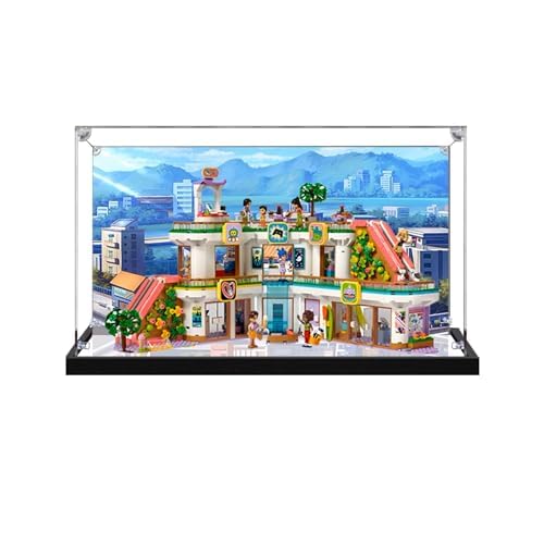 TRUSTFAR Acrylic Display Case for Lego 42604 Friends Heartlake City Shopping Mall Dustproof Transparent Clear Protective Case Compatible with Lego 42604 The model NOT included 3mm