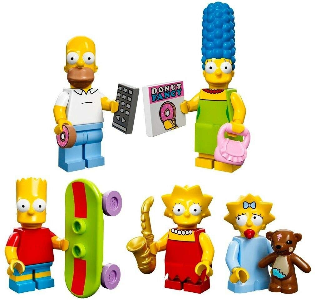 Lego Minifigures the Simpsons Family of 5 Homer Marge Bart Lisa Maggie Packs