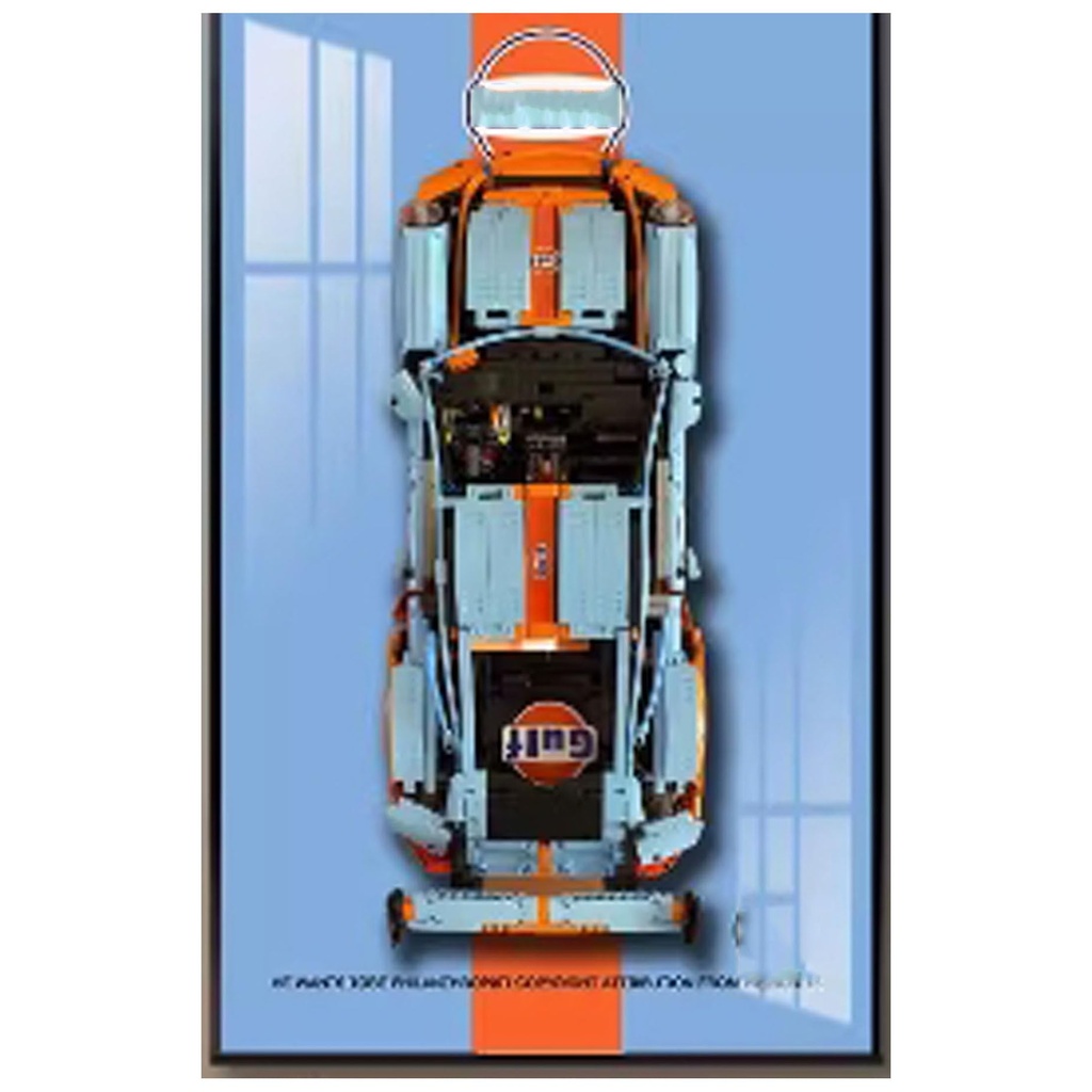 Acrylic Display Clear Collectors Box Compatible with Lego 42056 Racing Car Wall Mount Photo Frame Building Block Model Dust Storage Box Display Box Box Only Style 2