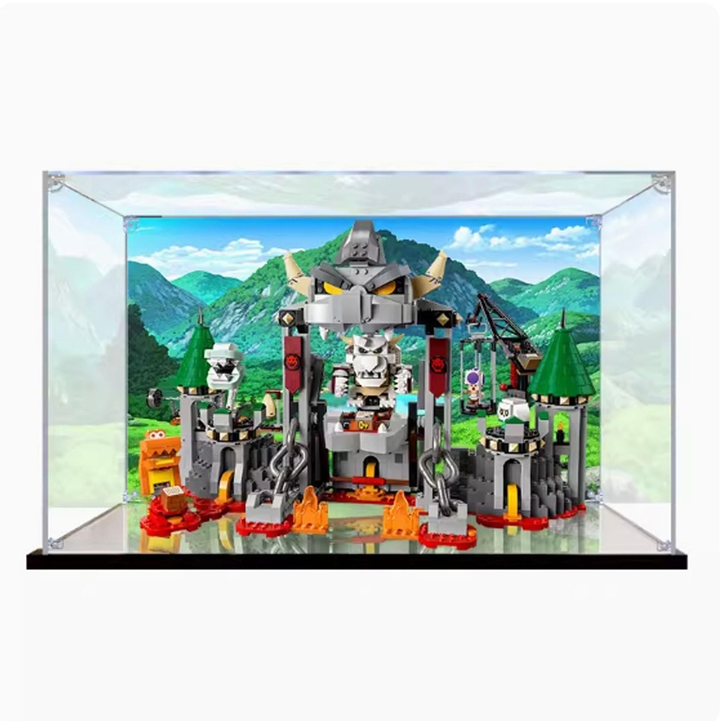 Acrylic Display Box for Lego 71423 The Battle of Overlords Castle Model Clear Dustproof Block Organizer Box Only Lego Set Not Included BackPainted Version