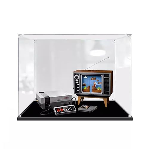 Acrylic Display Case for Lego Super Mario Nintendo Entertainment System 71374 Model Dustproof AntiUV Storage Box 3mm Transparent