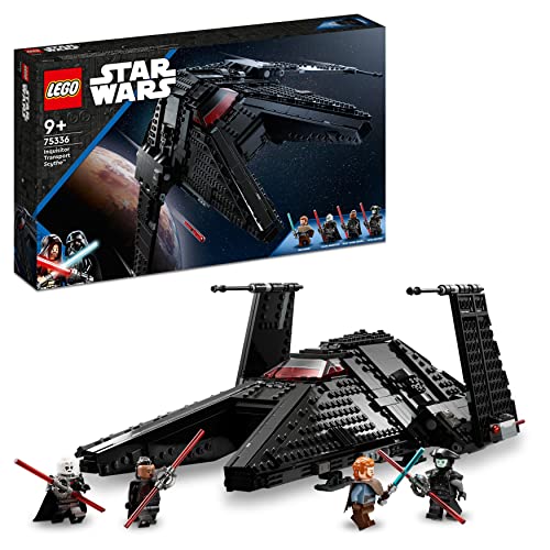 LEGO Star Wars Inquisitor Transport Scythe 75336 Building Kit Fun Gift Idea for Kids Aged 9 and over Features a Buildable Toy Starship Ben Kenobi and the Grand Inquisitor 924 Pieces