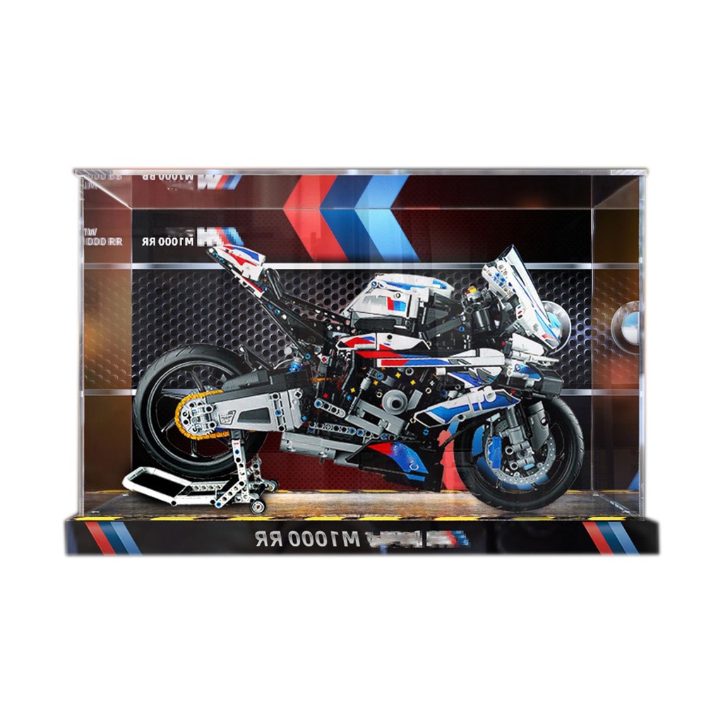 Acrylic Display Case for Lego Technic Car M 1000 RR 42130 Model Dustproof AntiUV Storage Box Ideal for Collectors Background D