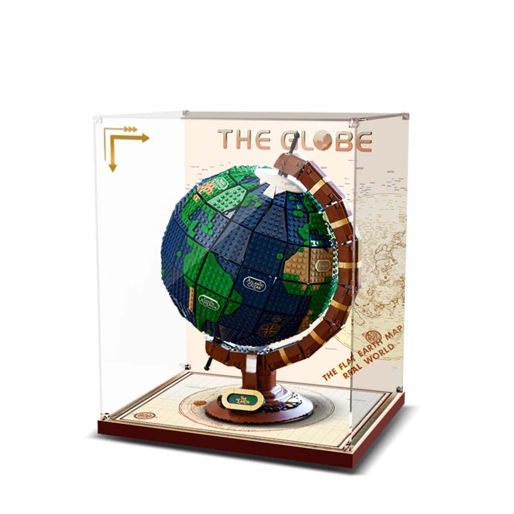 TopBrixx Display Case for Lego The Globe 21332 3MM Acrylic Display Box for Lego 21332 No Model Set Included