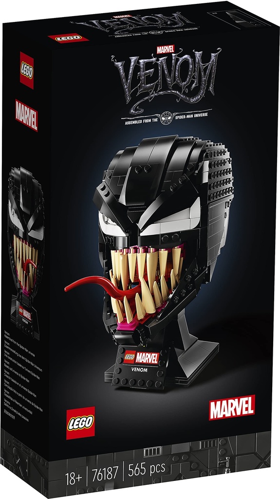 LEGO 76187 Marvel SpiderMan Venom Mask Set Collectible Model Kit for Adults to Build Home Décor Creative Activity Avengers Gift Idea for Men Women Husband Wife Him or Her