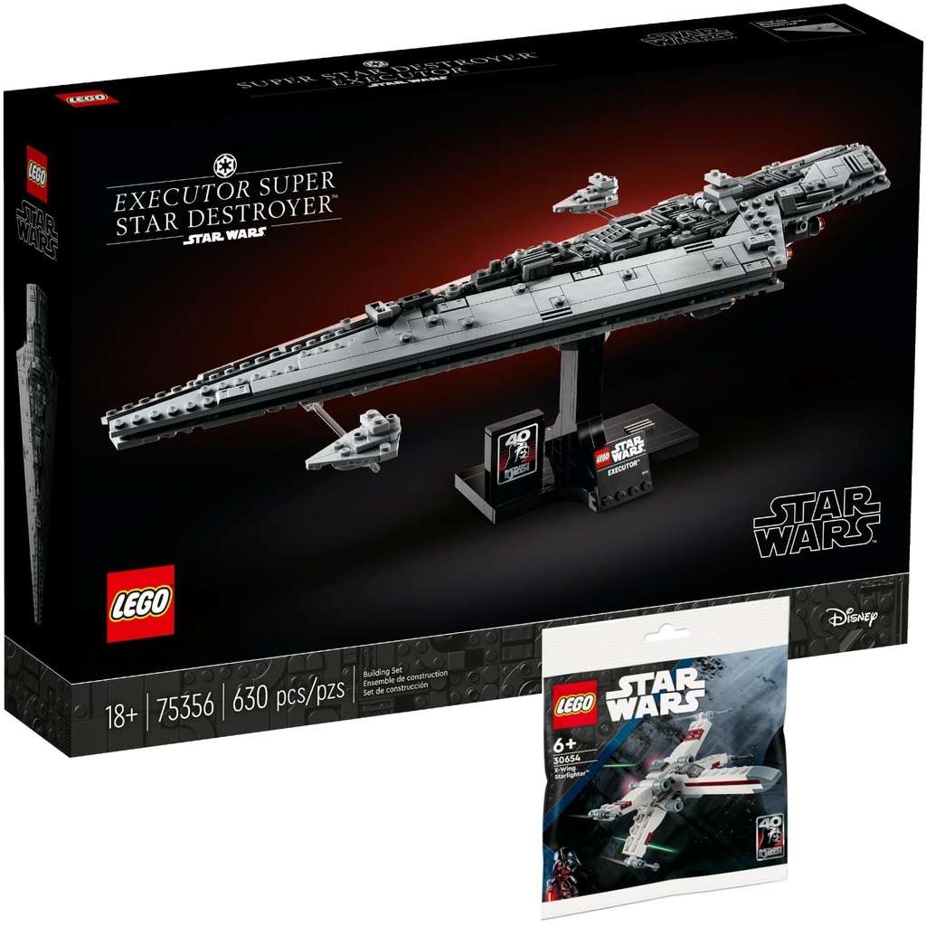 Lego Set of 2 75356 Superstar Destroyer Executor 30654 XWing Starfighter