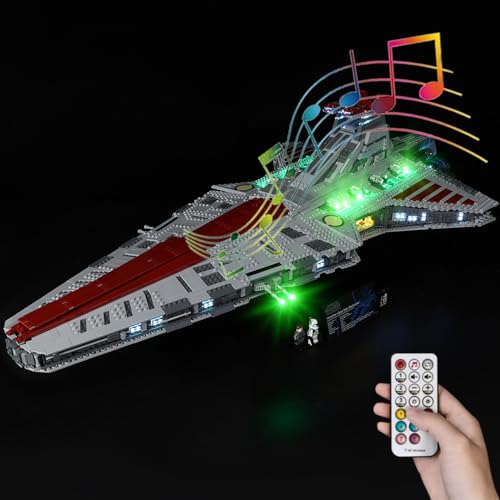 Kyglaring LED Lighting Kit No Model Compatible with Lego75367 Star Wars VenatorClass Republic Attack Cruiser Building Blocks Model Set Only Leds No Brick Set RC Sound Version