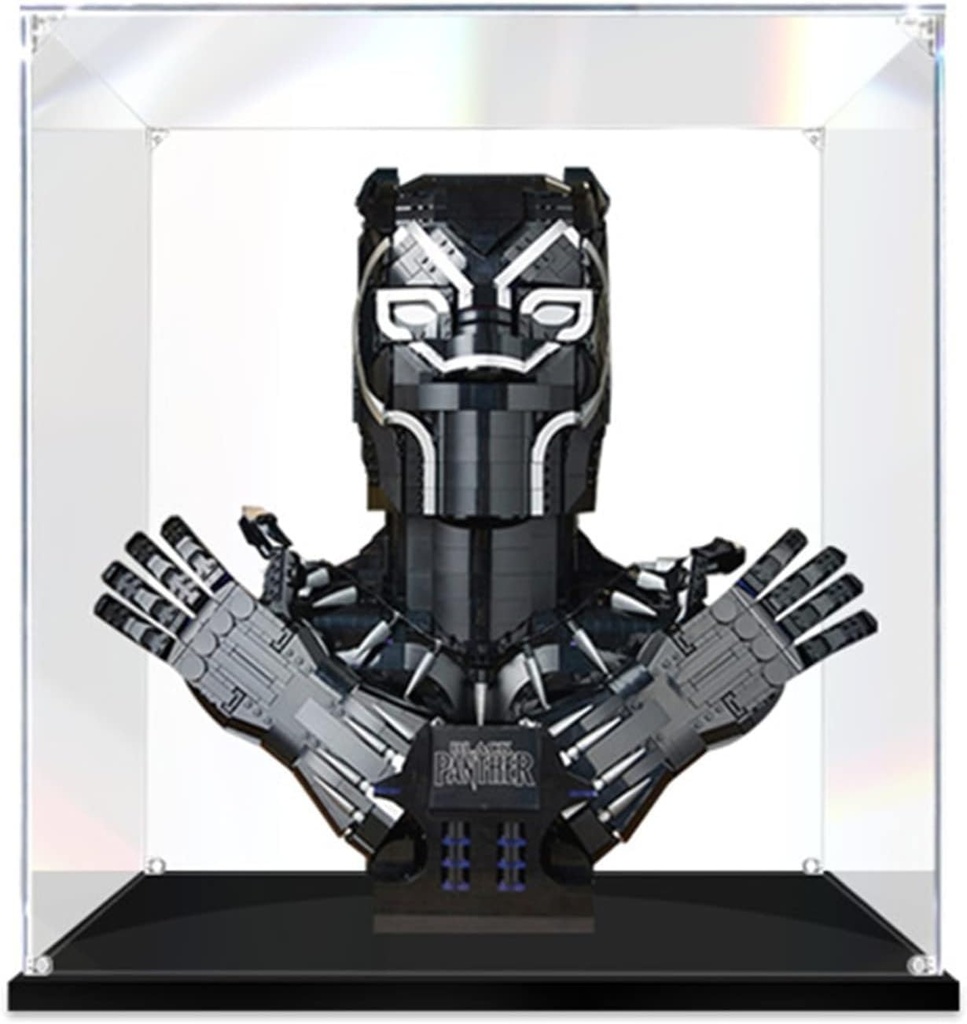 Acrylic Display Case for Lego 76215 Black Panther Bust Transparent Dustproof Display Box Without Building Block Model3mm