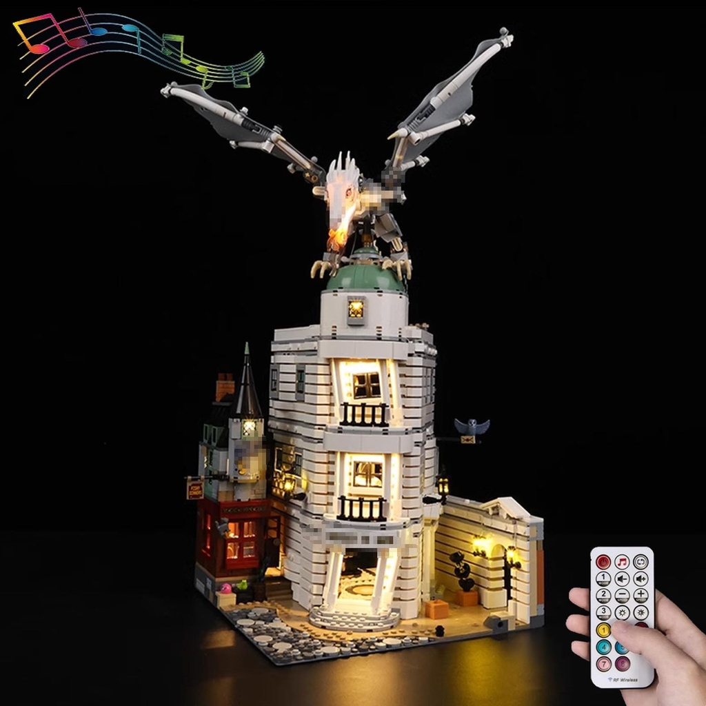 BoHeart LED Light Kit for LEGO 76417 Gringotts Wizarding Bank Compatible with LEGO 76417 Model Excludes Model Kit Rc With Sounds