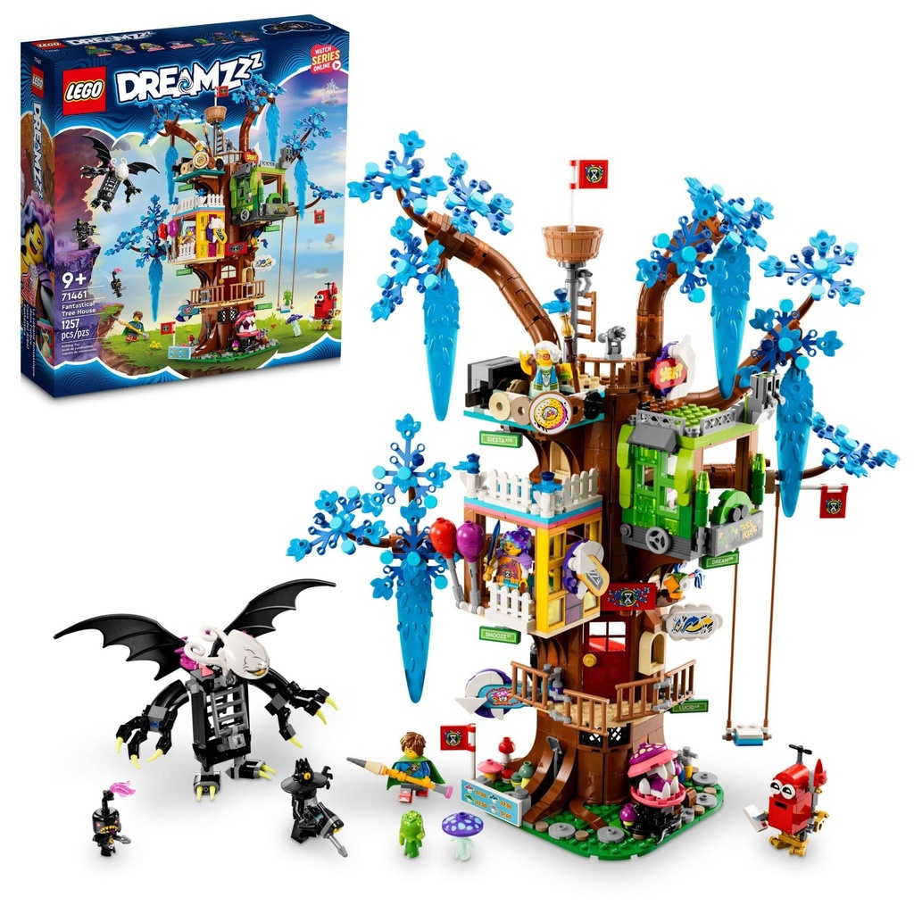 LEGO DREAMZzz Fantastical Tree House 71461 Features 3 Detailed Rooms Building Toy for Kids Ages 9 with Big Imaginations Includes Mrs Castillo Izzie Mateo and The Night Hunter Minifigures
