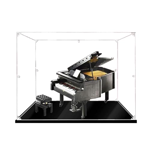 Figures Display Box for LEGO 21323 Piano Acrylic Dustproof Transparent Display Case No Model Snap fastener 3mm