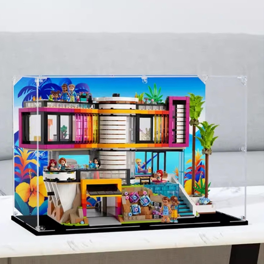 Acrylic Display Case Compatible with Lego 42639 Luxury Villa Building Block Model Protective UV Dust Collector Box Collectors Gift Protect and decorate your masterpieces Box Only