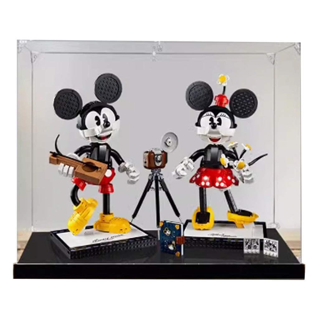 HAIWENFEIQI Acrylic Display Case for Lego 43179 Mickey and Minnie Transparent dustproof Display BoxCompatible with Lego 43179 Construction Kit Model not Included 50 x 25 x 40cm 3mm