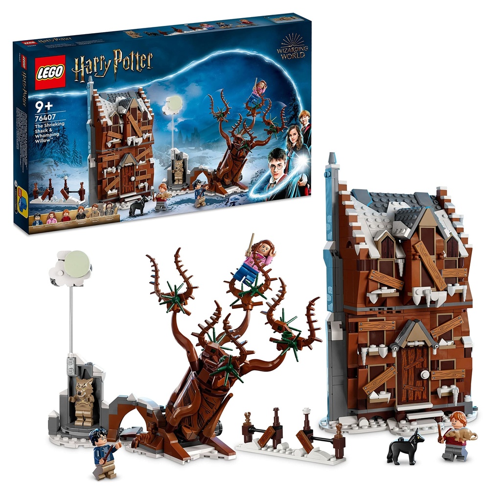 LEGO Harry Potter The Shrieking Shack Whomping Willow 2 in 1 Wizarding World Toy with 6 Character Minifigures The Prisoner of Azkaban Set Gifts for Kids Girls Boys 76407