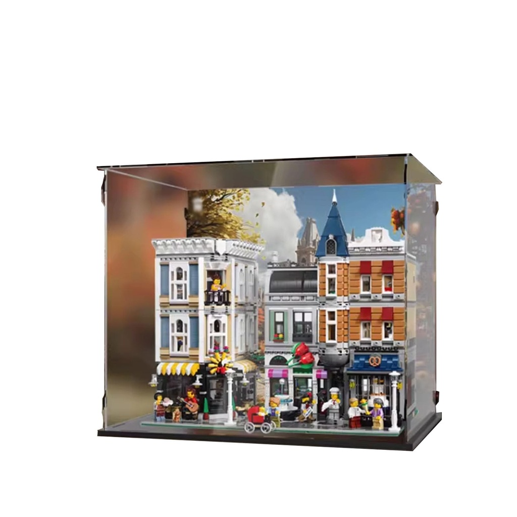 Acrylic Display Case for Lego 10255 Model Dustproof Display Box Storage BoxTransparent Box Display Box Compatible with Lego 10255Only Case No Model