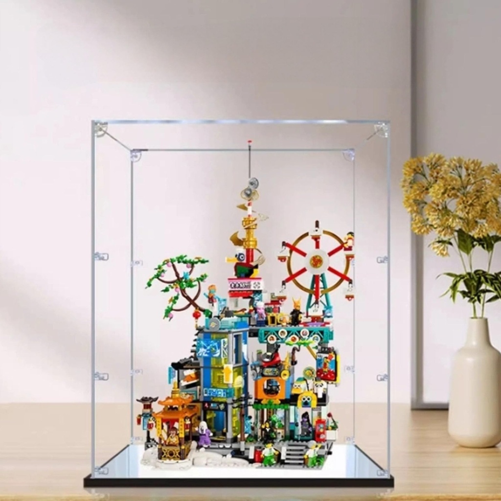 Clear Acrylic Display Box Compatible with Lego 80054 Million Thousand Cities Model Dustproof Display Gifts Protect Decorations Collectibles Storage Organizer Box Only Mirrors 2mm