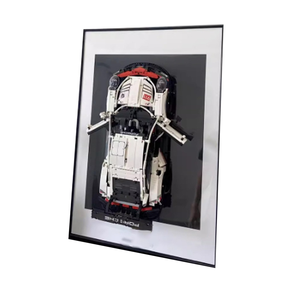 CHIFENMS Acrylic Display Clear Collectors Box Compatible with Lego 42096 Racing Car Wall Hanging Building Block Model Dust Storage Box Display Box Box Only