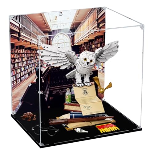 Acrylic Display Case for Lego 76391 Building SetClear Display Case DustProof Display Case Compatible with Lego 76391Only Display Case Black Base