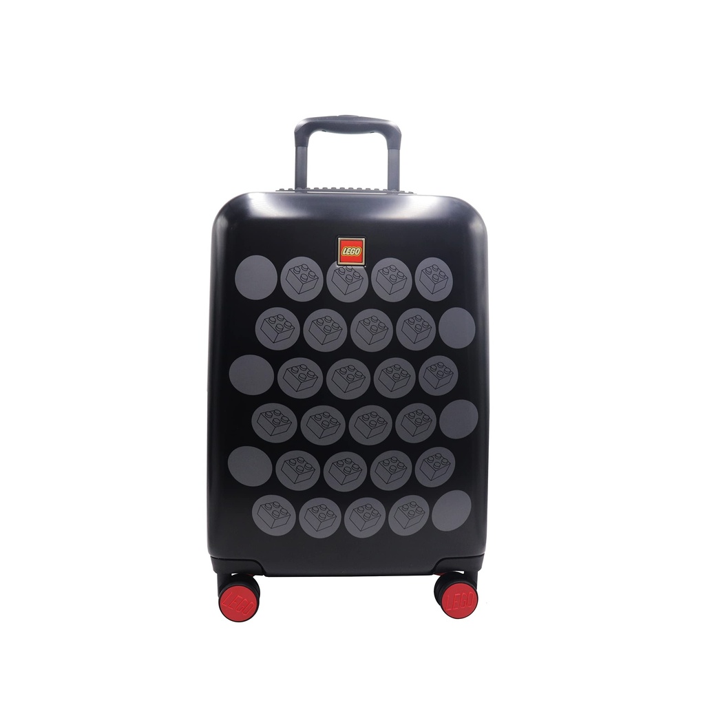 LEGO Suitcase Black 20 Special Feature Spinner Wheels Stretchable Strap Carrying Handle