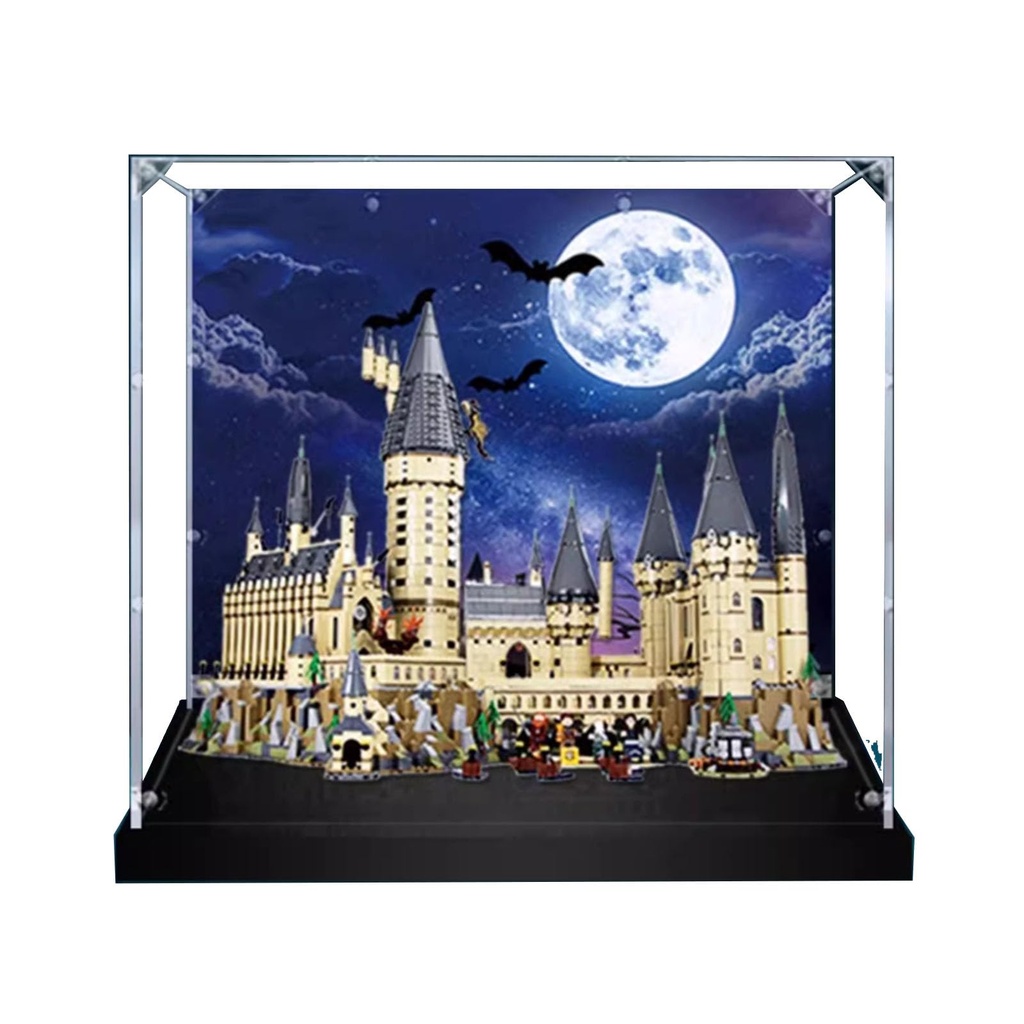 SONNIES Acrylic Display Case for Lego 71043 Hogwarts Castle Dustproof Storage Box Transparent Display Box Compatible with Lego 71043 Only Case No Model