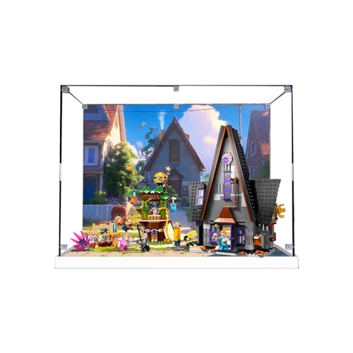 TRUSTFAR Acrylic Display Case for Lego 75583 Minions and Grus Mansion Dustproof Transparent Clear Protective Case Compatible with Lego 75583 The model NOT included background
