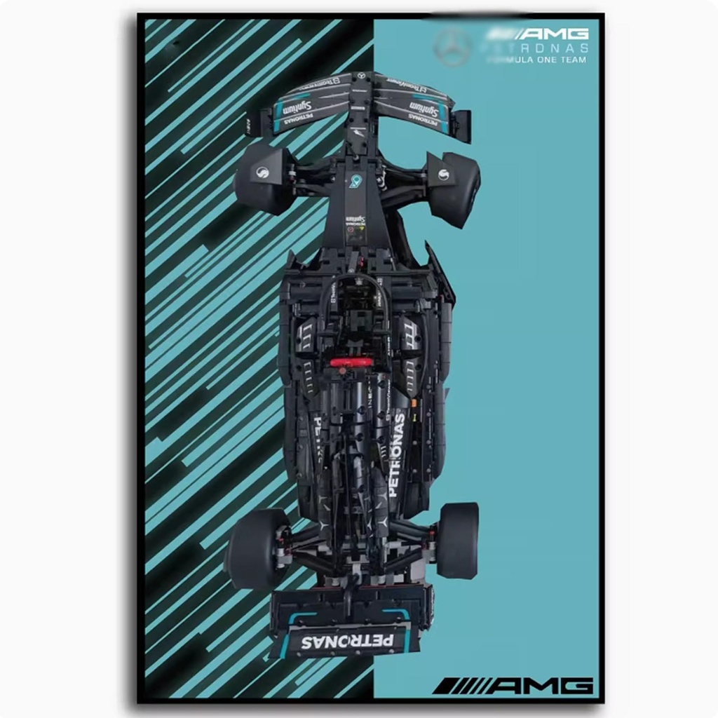 SONNIES Lego 42171 F1 Racing Model Wall Display Decorative Wall Mounted Display Panels Gift Only Wallboard No Model