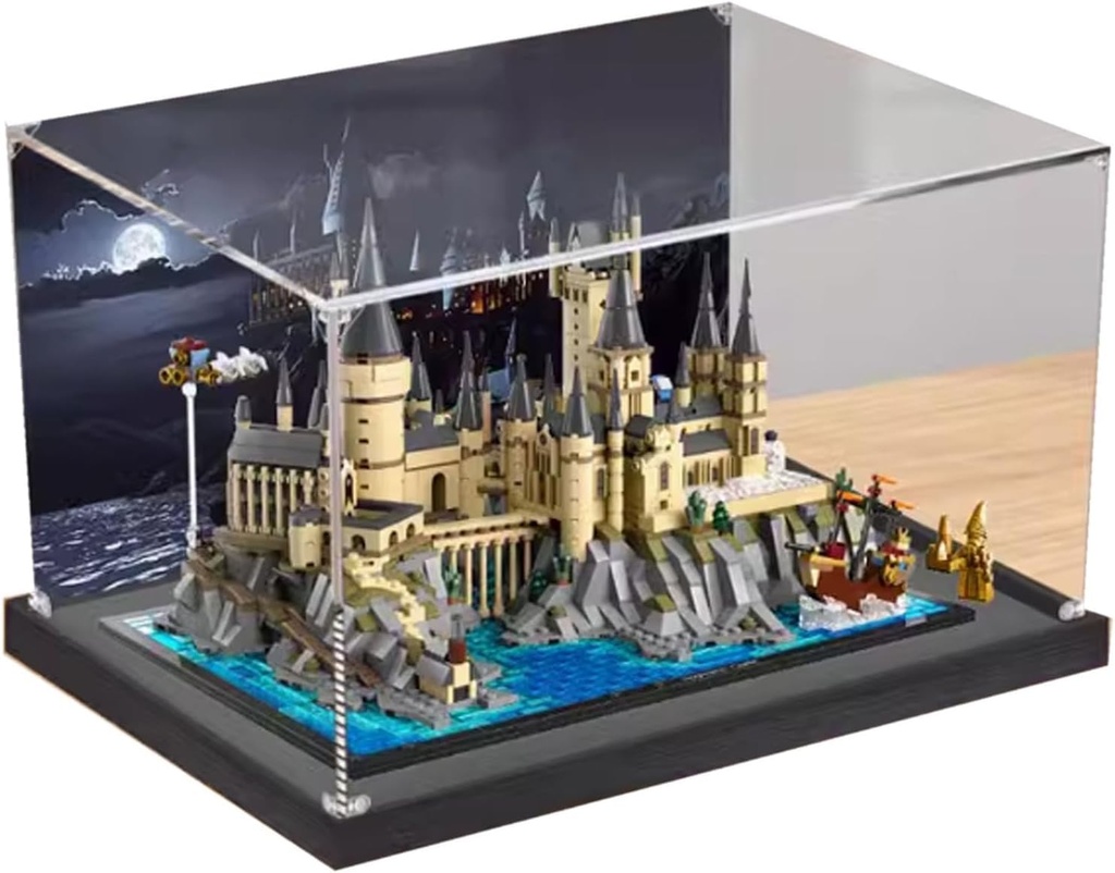 TRUSTFAR Acrylic Display Case for LEGO 76419 Hogwarts Castle and Grounds model Collection Protection Display Case Display Box Compatible with Lego 76419No Model background3