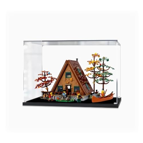HAIWENFEIQI Acrylic Display Case for Lego 21338 AShaped Chalet Transparent Dustproof Display Box Compatible with Lego 21338 Kits Model Display Case 50x 35x 30CM 3mm