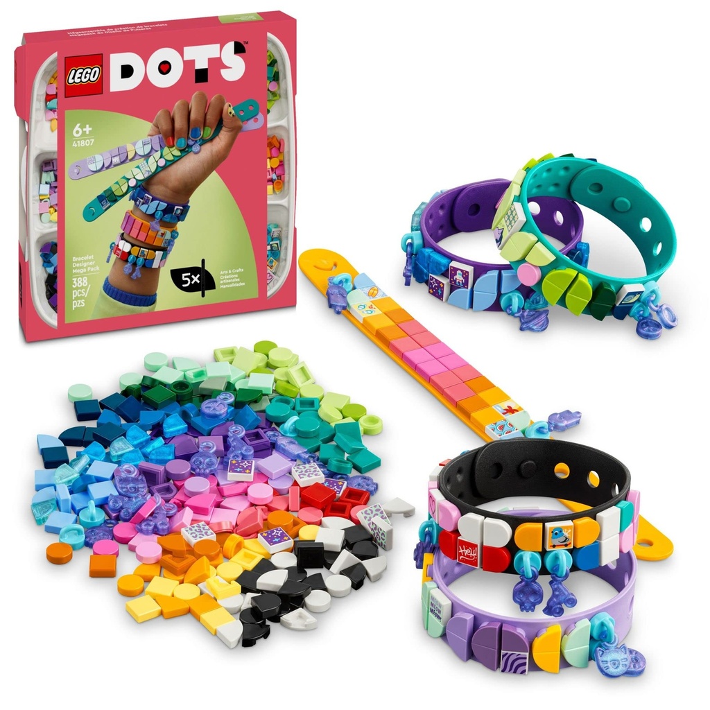 LEGO DOTS Bracelet Designer Mega Pack 41807 5in1 DIY Creative Toy Friendship Jewelry Making Kit for Girls Boys Birthday Gift