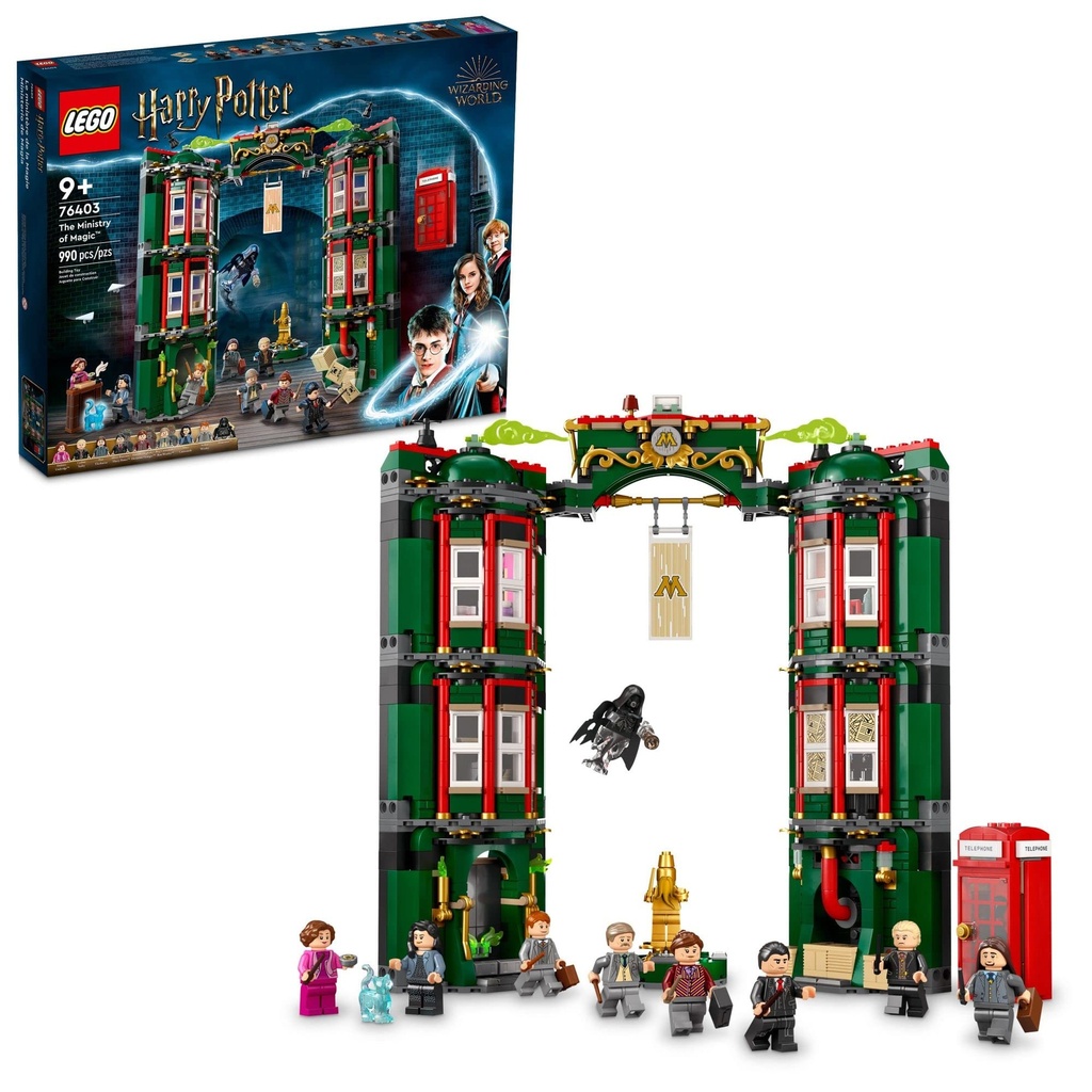 LEGO Harry Potter The Ministry of Magic 76403 Modular Model Building Toy with 12 Minifigures and Transformation Feature Collectible Wizarding World Gifts