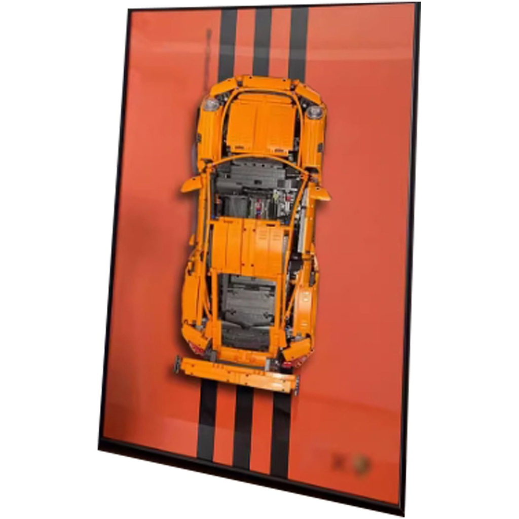 CHIFENMS Acrylic Display Clear Collectors Box Compatible with Lego 42056 Racing Car Wall Hanging Building Block Model Dust Storage Box Display Box Box Only