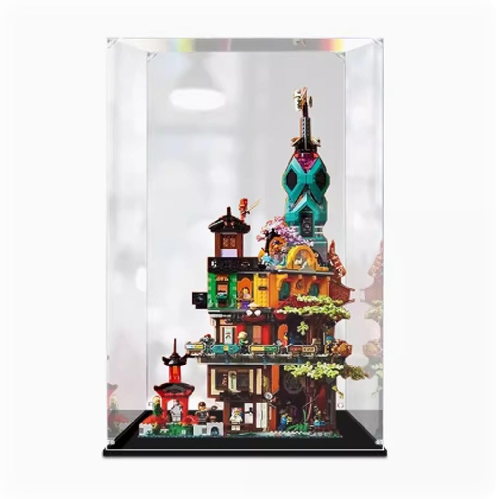 HAIWENFEIQI Acrylic Display Case for Lego 71741 Ninja Garden Block Model Dustproof Clear Display Case Compatible with Lego 71741 Construction Kit Model not Included 51 x 36 x 78 cm 3mm