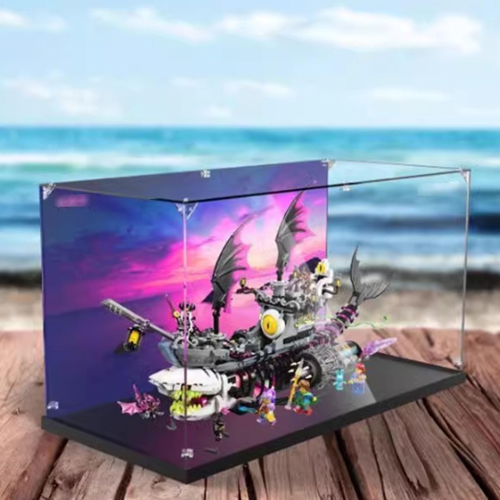 Acrylic Display Case Compatible with Lego 71469 Nightmare Shark Ship Building Block Model Protective UV Dust Collector Box Collectors Gift Protect and decorate your masterpieces Box Only