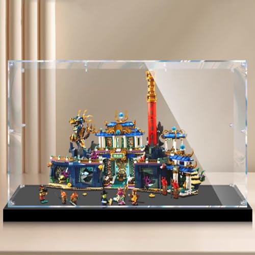 Acrylic Display Case Compatible with Lego 80049 East Sea Dragon Palace Block Model Protective UV Dust Collector Box Protect and Decorate Your masterpieces Box Only Transparent 3mm